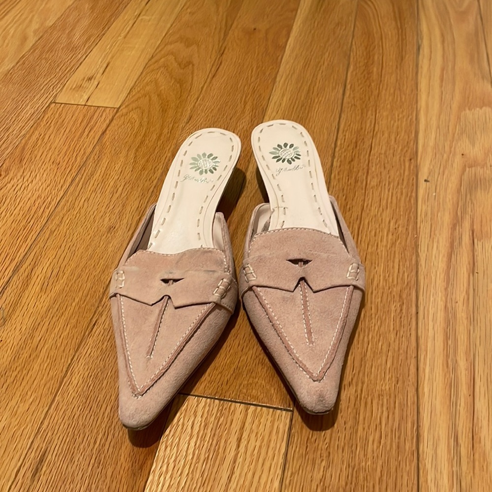 FINAL price drop! Pink Suede Slides